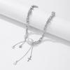 Irregular Beaded Choker Collar Collarbone Chain Female, Simple Ins Star Cross Fringed Collar