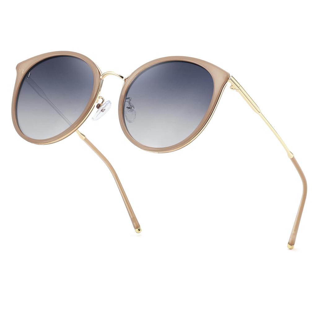 FEISEDY TAC Polarized Sunglasses with UV400 Round Perfect for and B1326 Women's Protection, TR90, Shape, Driving, Fishing, Hiking, Shopping, Travel,