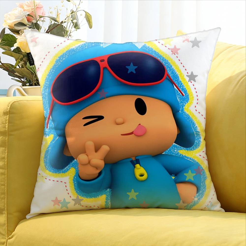 Cartoon P-Pocoyo Verschiedene Größen Quadratische Kissenhülle Für Auto Haus Schlafzimmer Dekor