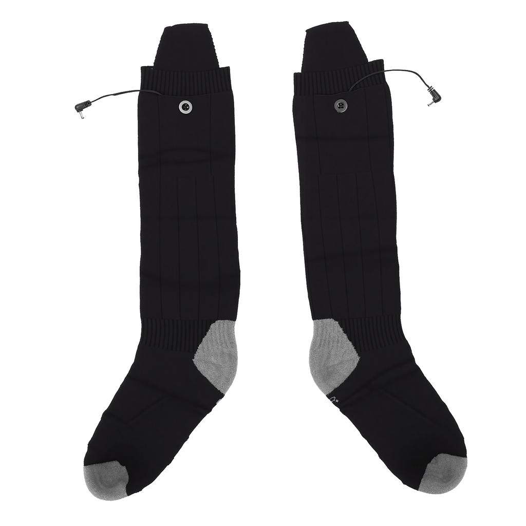 Heated Socks Black Washable Rechargeable Battery Operated Socks with 4 Heating Levels for Outdoor Skiing
