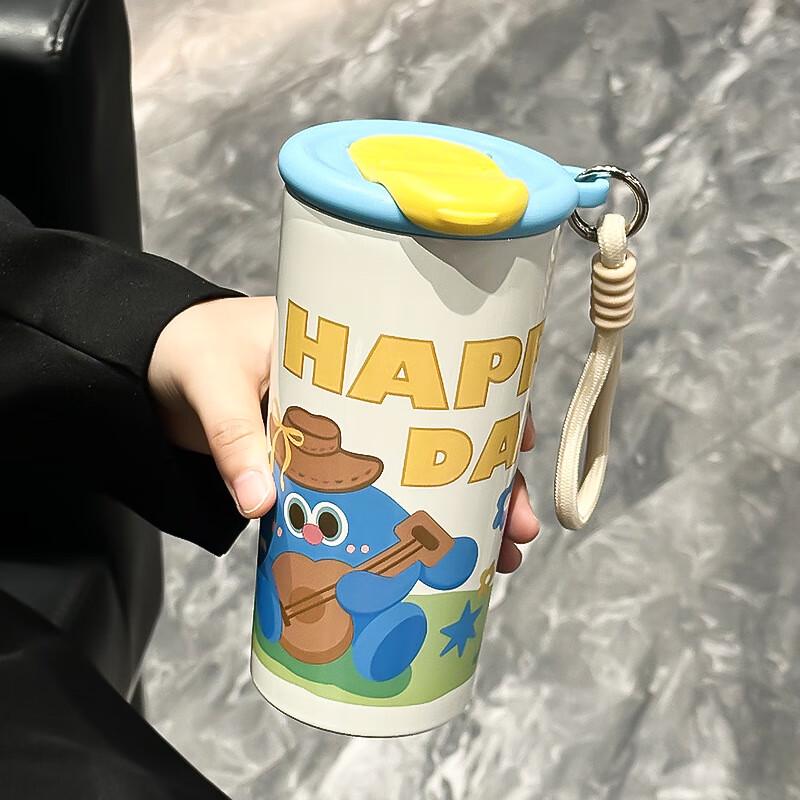 Shangqi Cartoon 316 Stainless Steel Insulated Straw Cup Set