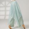 Classical Dance Dress Pants Women Double Layers Loose Trouser Practice Costume Spliced Shiny Chiffon Skirt Performance Dancewear