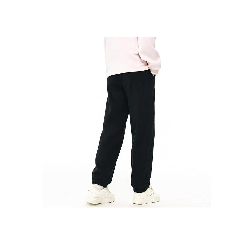 Anta Lifestyle Series Casual Comfortable Loose Knit Sports Pants Women bottoms Basic-Black 162448302S-2