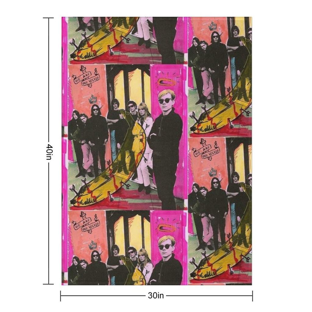 Andy Warhol and the Velvet Underground Throw Blanket for winter Personalized Gift Thin Decorative Sofa Blankets