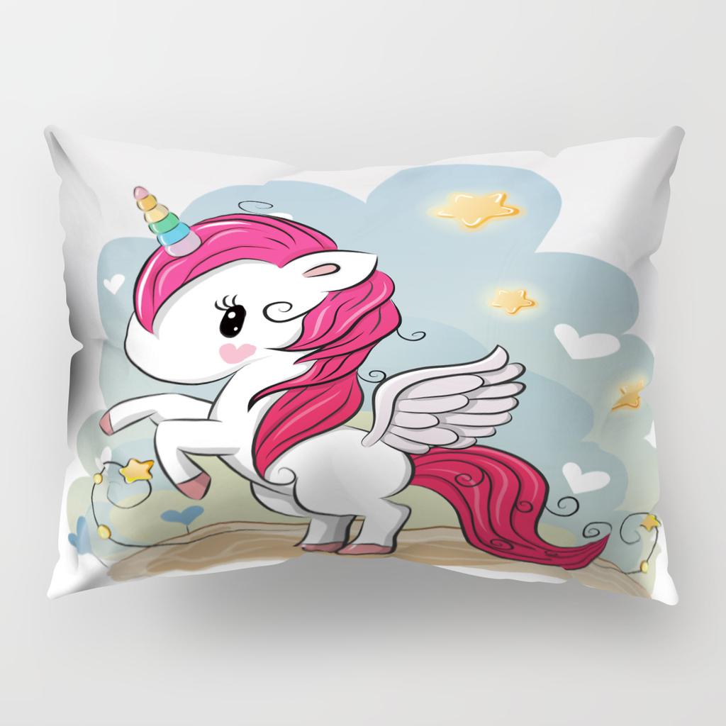 50*30cm Cute Unique Unicorn Long Pillow Cover