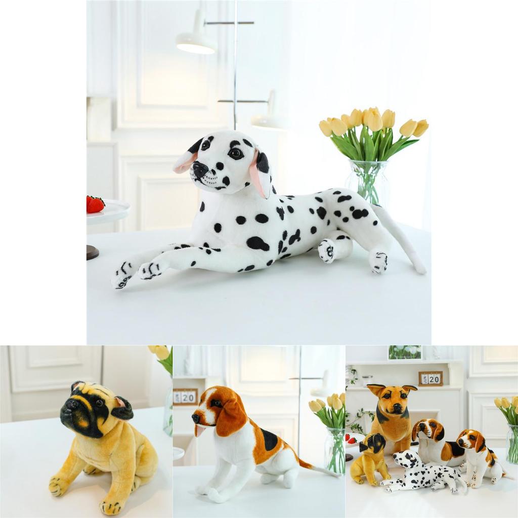 Realistic Dog Plush Toy Adorable Sheepdog Shar Pei Dalmatian Long Ear Dog Gift