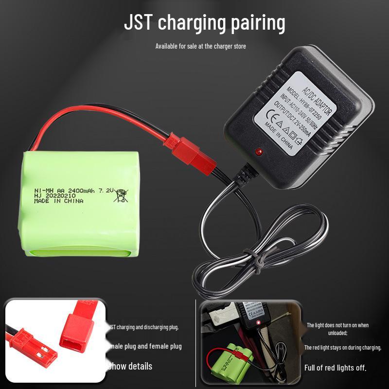 7.2V 2400mAh Ni-MH Rechargeable AA Battery Pack for Remote Control Toys