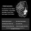 Luxury Watches For Men Chronograph Stainless Steel Man Wristwatch Waterproof Luminous Sport Military Men's Quartz Watch