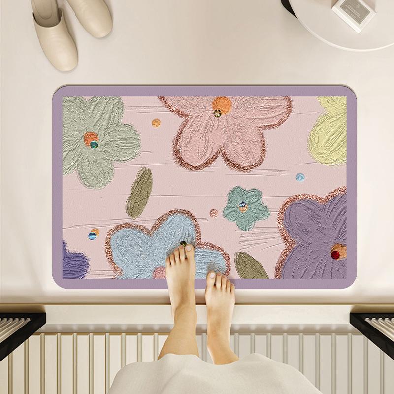 

Diatom Mud Ванная комната Абсорбирующий коврик для пола Туалет Входная дверь Противоскользящий коврик для ванной Коврик для ног Туалет Домашний ковер 40 * 60CM