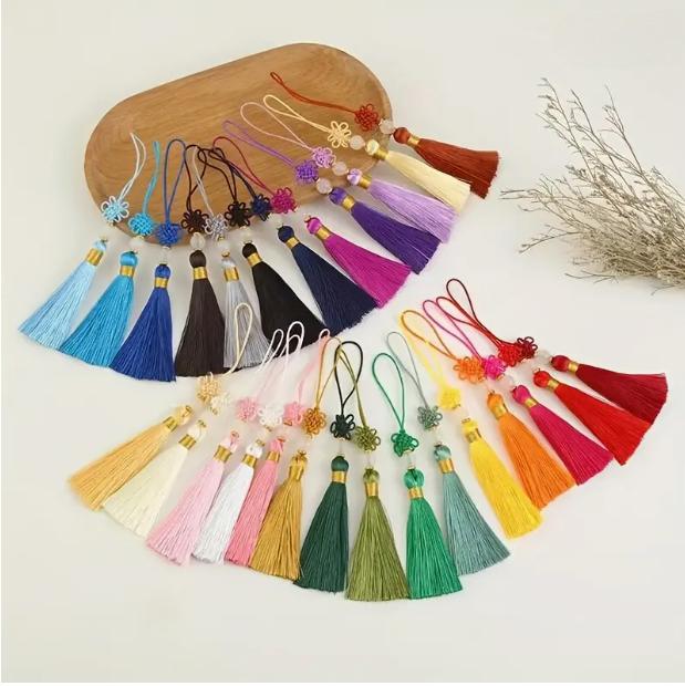 Chinese Knot Tassel Pendant With Lucky Beads, Chinese New Year Decoration, Pendant Ornaments For Spring Festival, Lunar New Year