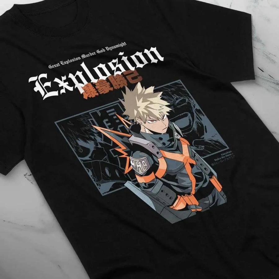 Футболка Кацуки Бакуго Манга Герой Аниме Подарок Футболка Футболка Все Размеры Графические Футболки Женская Одежда Мода S
