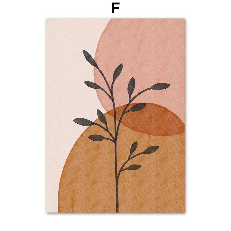 Bohemian Sun Rainbow Vase Leaves Landscape Wall Art Canvas Painting Abstract Posters and Prints Pictures Living Room Home Decor