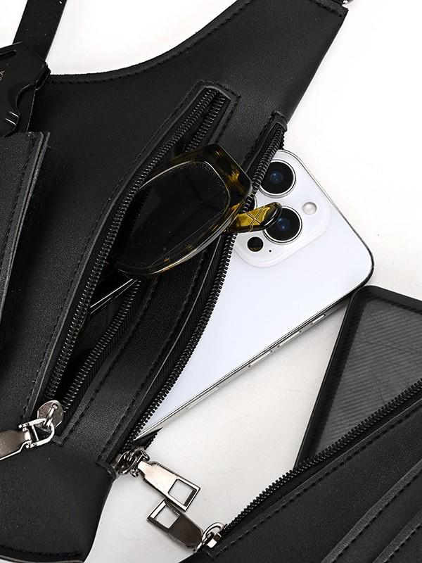 Borsa da telefono in pelle alla moda 2026 Unisex da ascella & Borsa da petto gilet cool