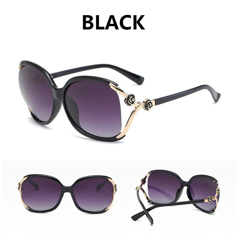 Ochelari de soare Camellia la modă europeană și americană, ochelari de soare eleganți cu umbrire UV, ochelari de soare mari cu față rotundă, ochelari retro subțiri.