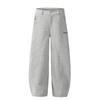 Women's Retro Letter Embroidery Loose Sweatpants - Spring/Summer Casual Crescent Silhouette