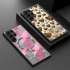 Magnetic For Magsafe Case For Samsung Galaxy S26 Ultra S25 Edge S24 S23 S22 Plus S21 FE Lovely Pink Hearts Pattern Hybrid Matte Cover