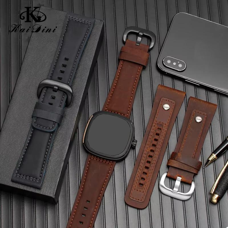28mm Cowhide strap For Seven Friday P1/2 Q2/03/M2/M021 T2 Men Watchband Vintage Diesel Large Size Men Metal rivet