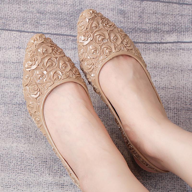 

Женские летние сандалии на танкетке с цветочным принтом, с острым носком, увеличивающие рост, с закрытым носком, повседневные 40 абрикосовый