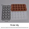 15-Cavity Star & Moon Silicone Mold for Candy, Chocolate, Fondant, Cake Decoration, and Epoxy Resin