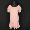 BURBERRY BLUE LABEL short sleeve knit mini dress S-M 36 pink wool Japan(USED)