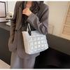 Internet Celebrity Cotton Quilted Padded Women's Handbags Nylon Solid Color Grid Female Shoulder Crossbody Bags Large Capacity Ladies Tote Bag Satchel