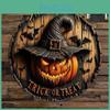 Unique Round Wooden Halloween Decor Sign Featuring Creative Design For Festive Home Decoration