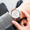 Luxury Fashion Mens Military Sports Watches Male Brown Leather Quartz Wrist Watch Men Business Casual Watch Relogio Masculino