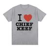I Love Chief Keef T Shirt Moda uomo Casual T-shirt a maniche corte T-shirt in cotone oversize gotico vintage Hip Hop Streetwear