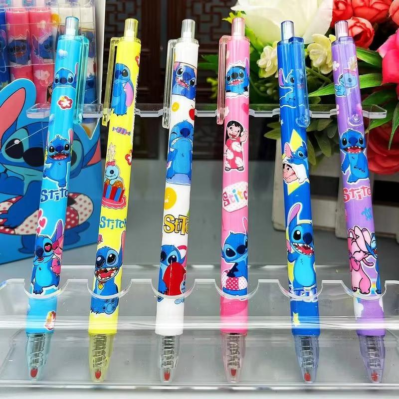 MINISO Cartoon Animals Gel Pens 1pc Cartoon New Pressing Pen Black Water Ink 0.5mm Cute Signature Pen Stationery Student Gift