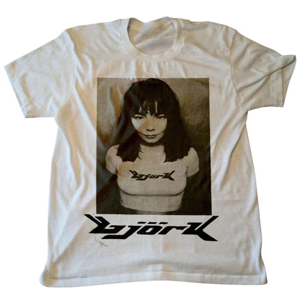 Bjork Debut White Tshirt Retro Classic Style Unisex Tshirt Reprint S-3XL XL