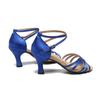 Mädchen Satin Latein Tanzschuhe Ballsaal Damen Tango Performance Schuhe 5CM/7CM