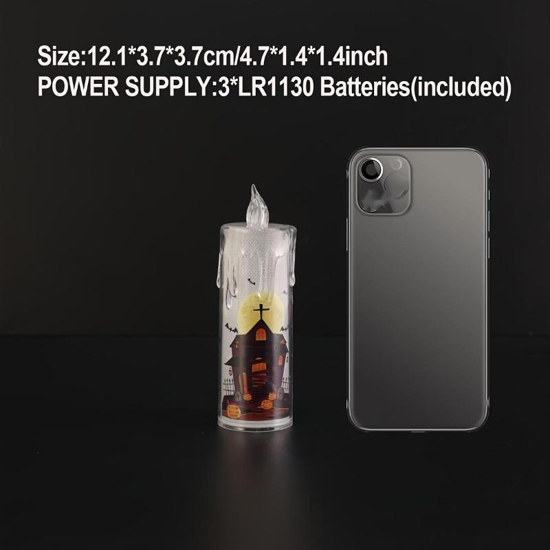 1PACK Halloween LED Electronic Candles, Decorative Lamps That Create a Scary Atmosphere, Bedside Lamps In Bedrooms, Scene Arrangement Props