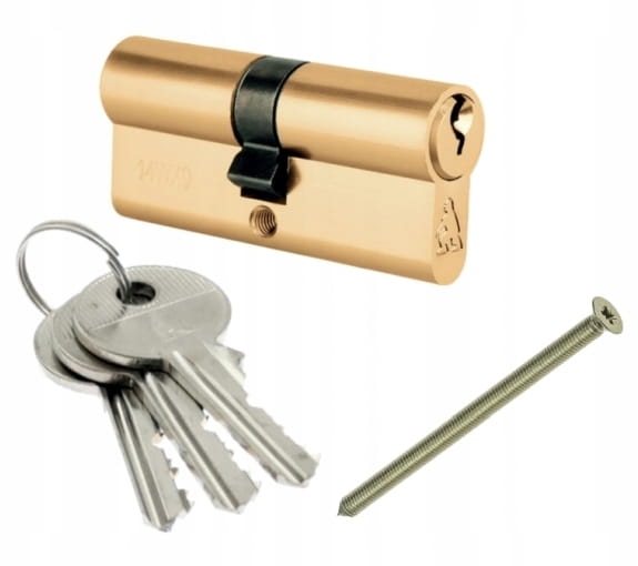 Messing-Türschloss-Einsatz 3030 mm 3 Schlüssel