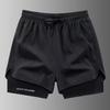 Pantaloncini Sportivi Unisex a Doppio Strato Anti-Esposizione per Corsa e Escursionismo