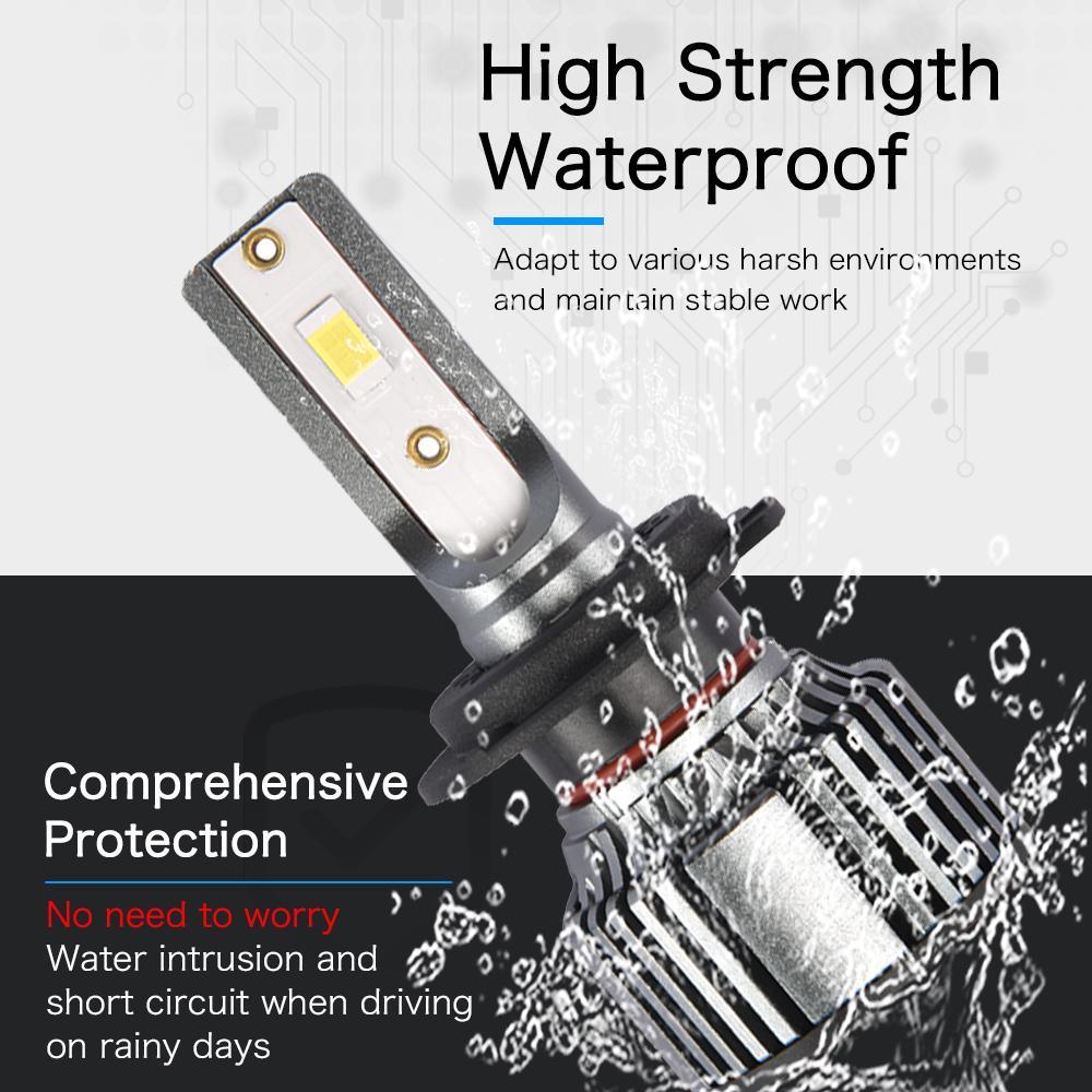 2Pcs Super Helle Mini H4 H7 LED Auto Scheinwerfer Lampen 12000Lm CSP Chip Auto H1 H11 LED Licht H27 H8 h9 HB3 HB4 9005 9006 6500K Auto Lampe 12V 24V 36V