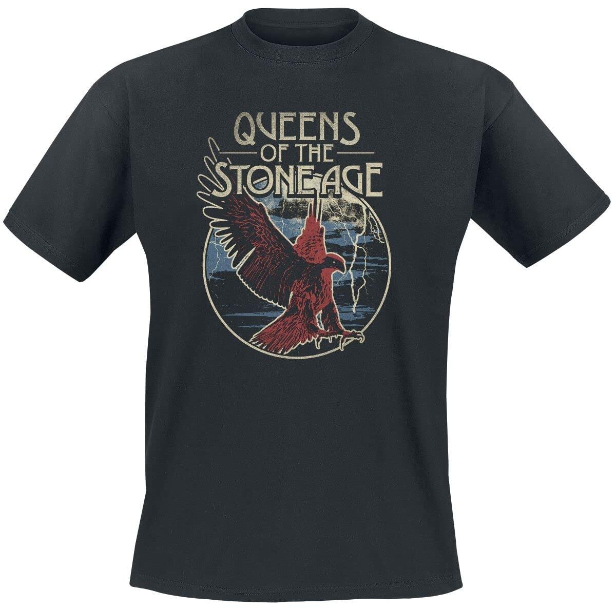 Queens Of The Stone Age Unisex Adult Eagle Cotton T-Shirt S Black XXL