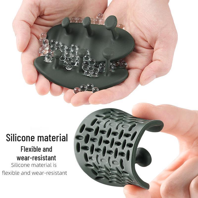 Three-Finger Anti-Slip Silicone Grip Pad for Barbell and Fitness Equipment