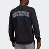 adidas Letter Pattern Printed Sports Crew Neck Warm Fleece Long Sleeve Sweatshirt Men Sweatshirt Black GE5523