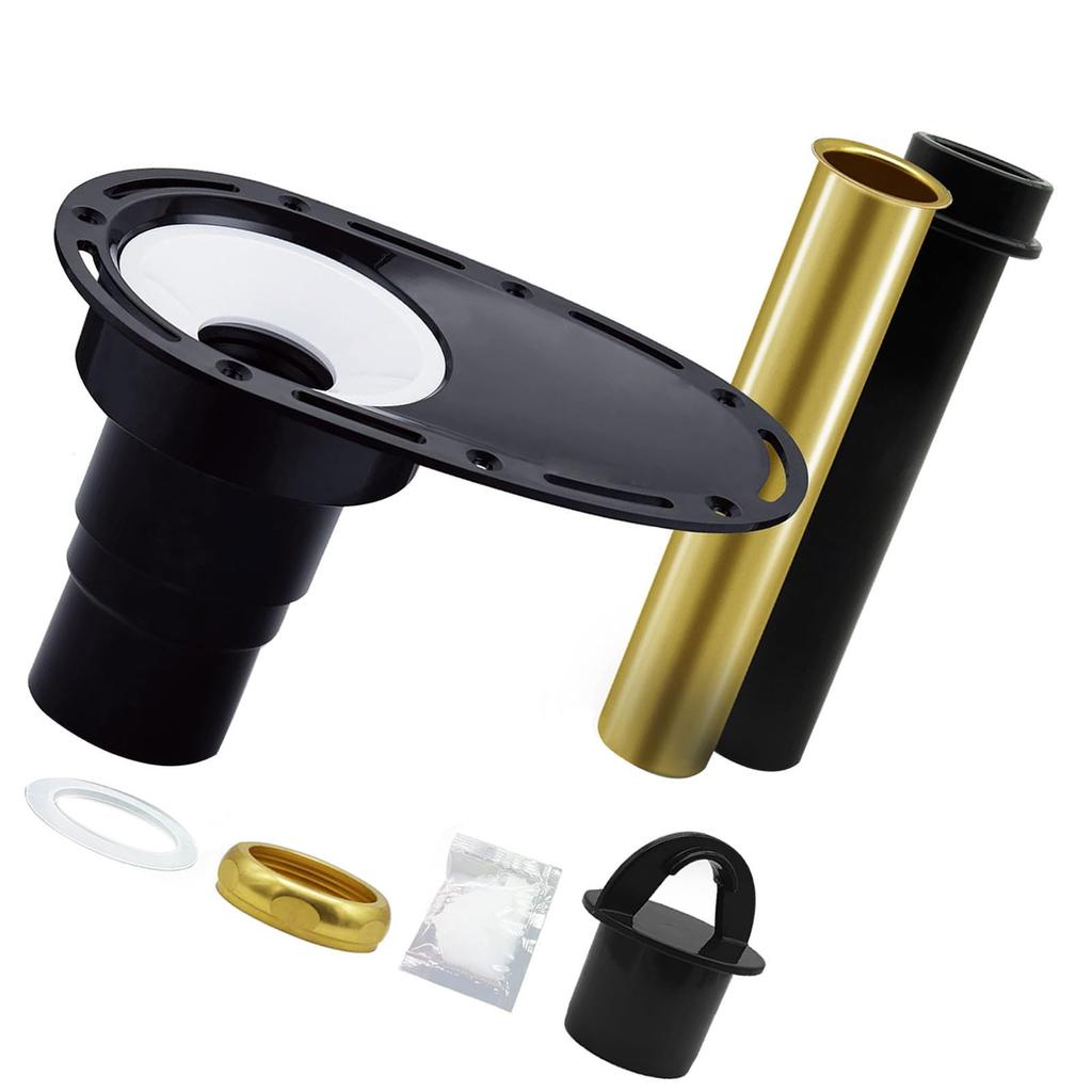 Tub Drain Rough in Kit with Brass and ABS Pipes Drainage Bottom Plate and Adapter Set for