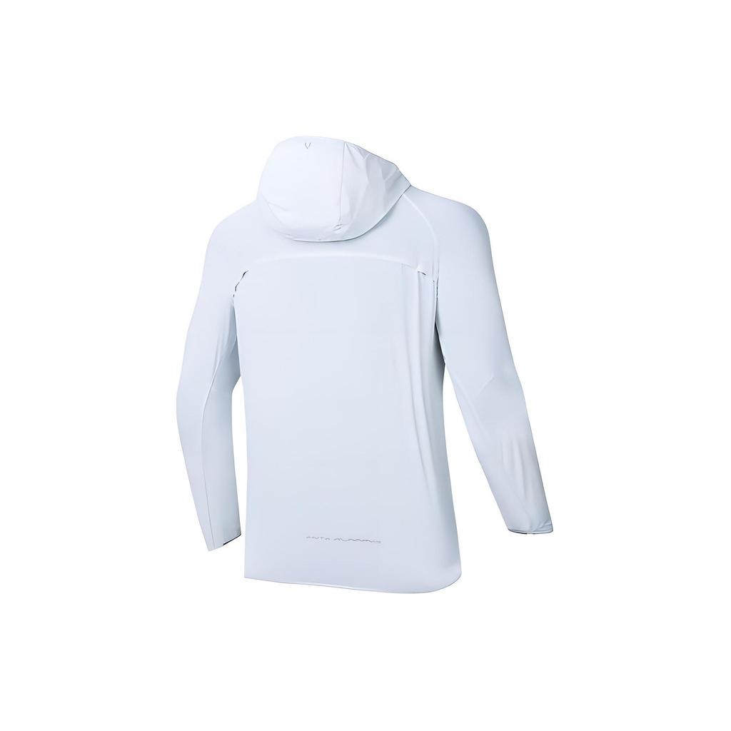 Anta Laufserie Einfarbig mit Reißverschluss Kapuzenjacke Leichte Sportjacke Herrenjacken Salz-Kristall-Grau 152425603-2