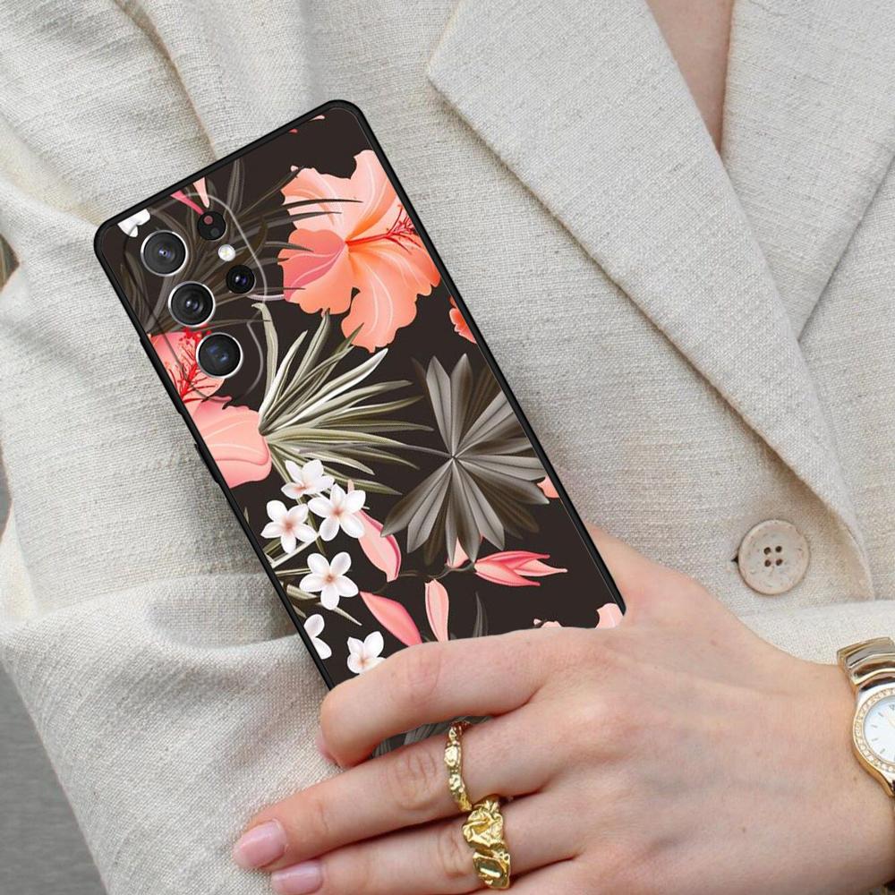 Tropical Paradise Hawaiian Flower Cell Phone Case for Samsung Galaxy S26 Ultra S25 S24 S23 S22 S21 S20 Note10 Cover