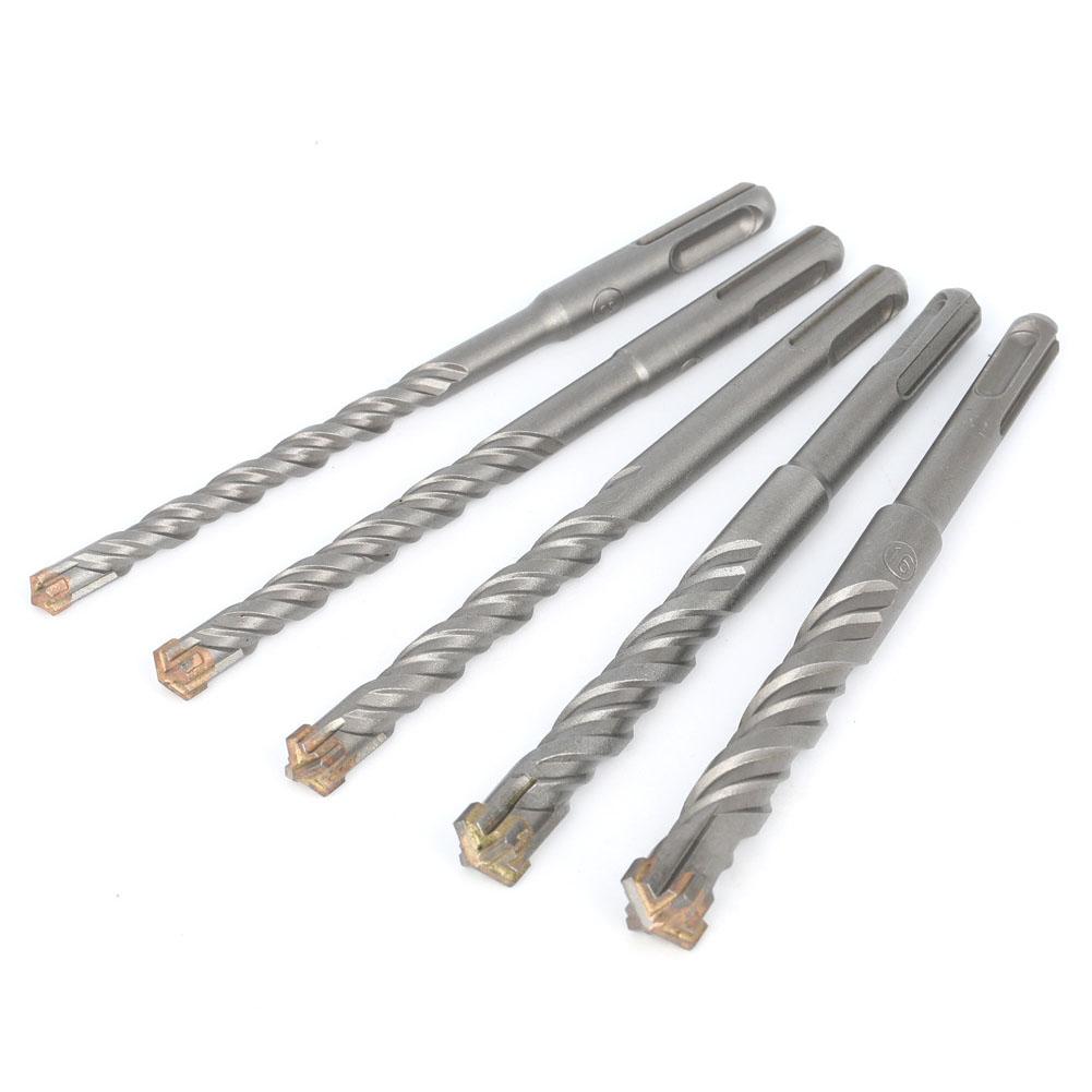 160mm Electric Hammer Drill Bit 6/8/10/12/14/16mm Cross Type Steel Alloy SDS Plus Shank For Masonry Concrete Rock Stone