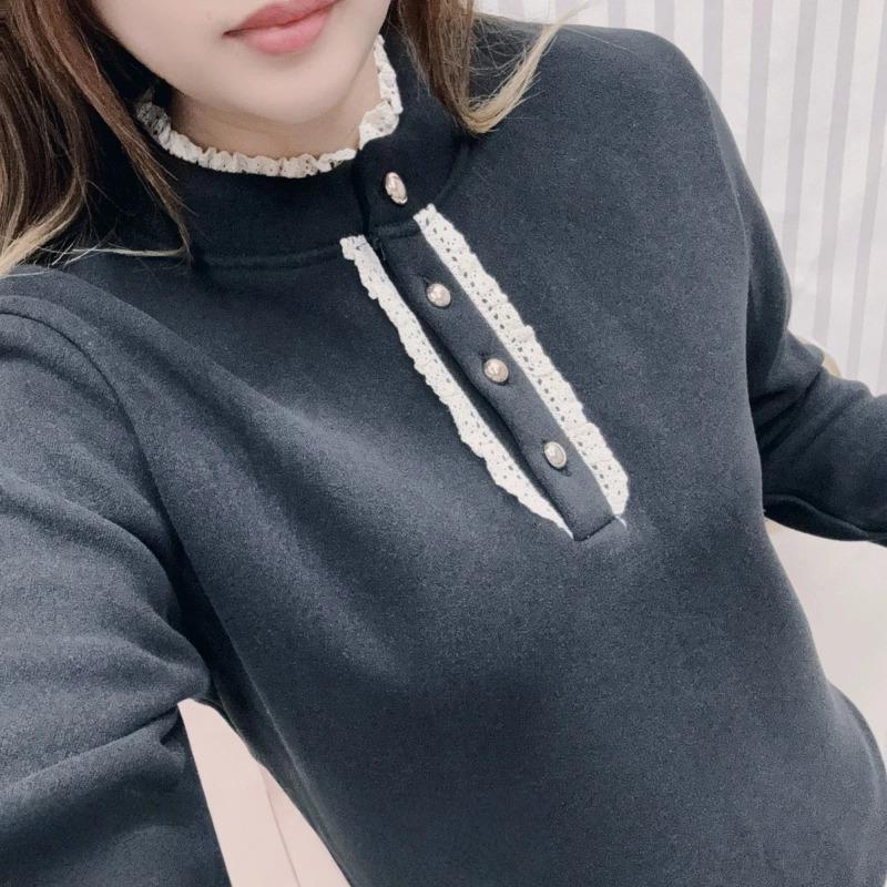 Pullover Oberteile Damen Langarm Herbst Winter Gepolsterte Bluse Übergroß Halber Rollkragen Locker Langarmshirt Slim Pullover Oberteile