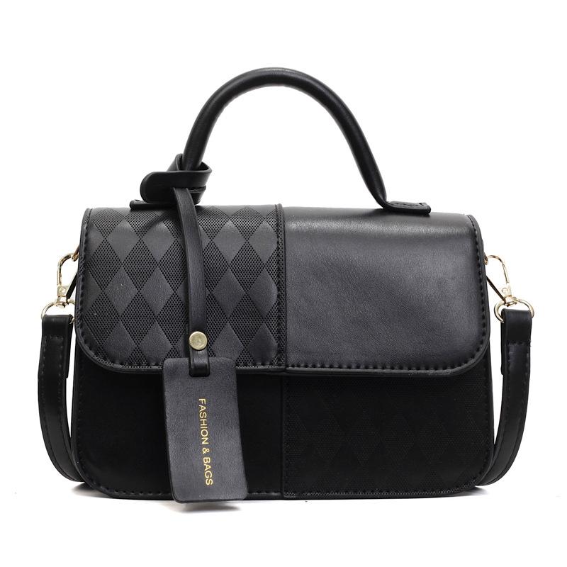 

Popular Fashion Splicing Texture Summer Commuter Trend Shoulder Crossbody Portable Small Square Bag Women