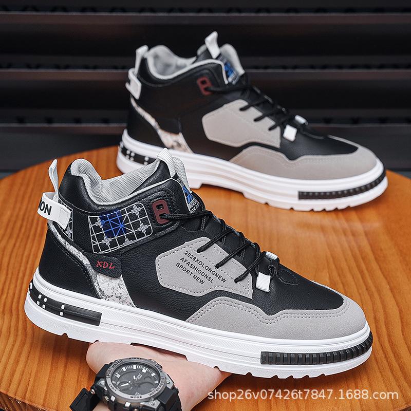 

Мужская обувь из парусины с высоким берцем на весну и осень 2024 года, новая летняя обувь для увеличения роста, для работы, спорта и отдыха, универсальная модная обувь, wear-r 39