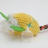 Corduroy Dog Chew Toy Squeaky Plush Toy with Colorful Rope Chew Resistant Self-Entertainment Toy Dogs Tug Toy for Small