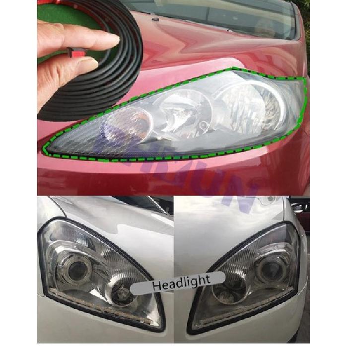 5M Angled T Type Rubber Car Weatherstrip Headlight Hood Bumper ert Seal Strip