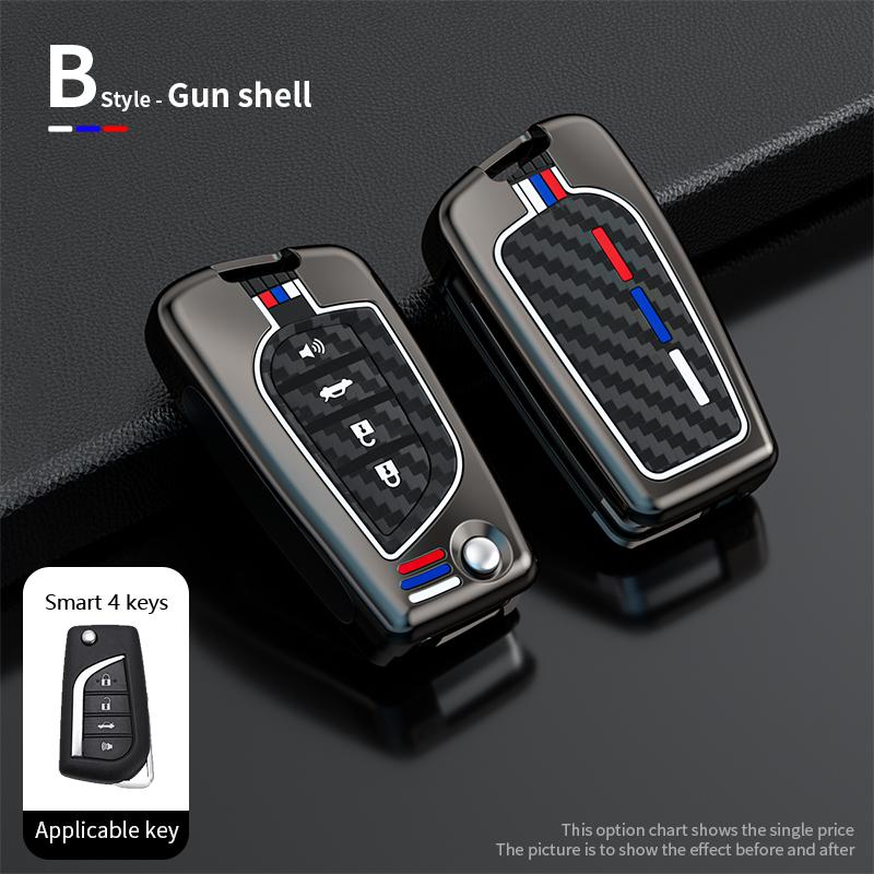 Zinc Alloy Car Remote Key Case Full Cover Holder for Toyota Auris Corolla Reiz Avensis Verso Yaris Aygo Rav4 Scion TC IM 2015