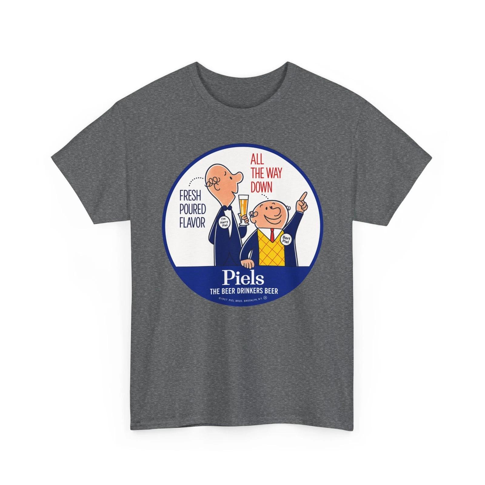 Piels The Beer Drinkers Beer Piel Bros. Brooklyn NY Retro Breweriana T-Sirt S