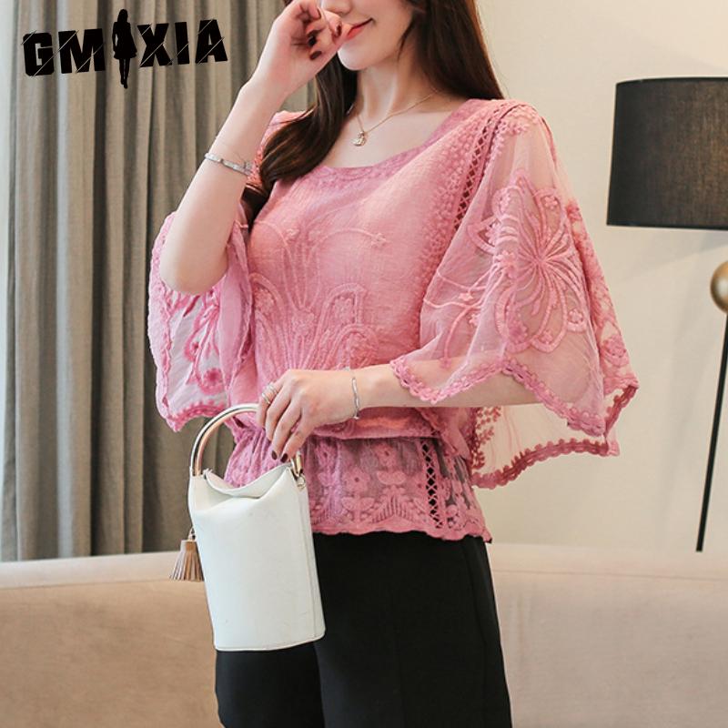GMXIA Moda Donna Casual Tinta Unita Stampa Scollo a V Bluse e Camicie